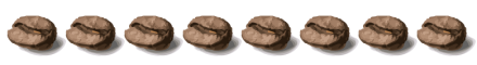 line of coffee beans